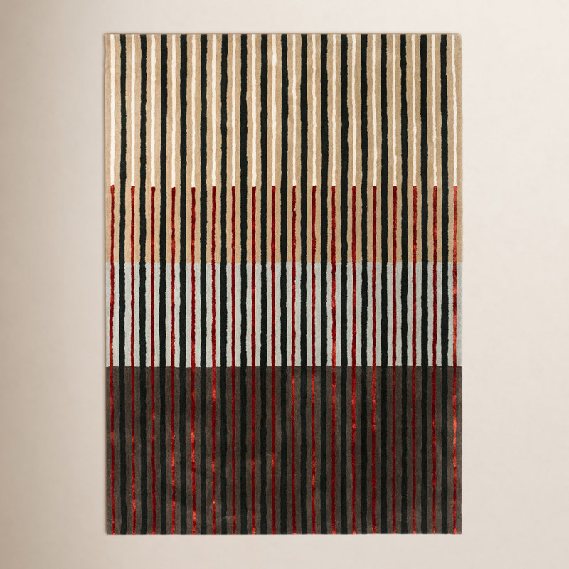 Decor Hand Tufted Striped Indoor Rug, Rectangle 5'3'' x 7'7''
