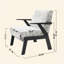 Fauteuil de salon moderne - Coussin de siège - Pour le salon, le bureau