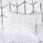 Collection d'édredon très grand / très grand - imprimé métallique sur fond blanc, très doux, rembourré, 2 taies décoratives, coussins décoratifs blancs avec imprimé géométrique,