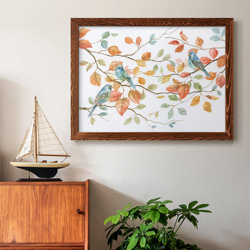 Bird Trio, reproduction d'art sur toile, Érable, H 14 po x l 20 po x P 1,5 po