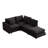 Modular Sofa with Ottoman,3 Cushions and 3 Pillows for Living Room-2139409546