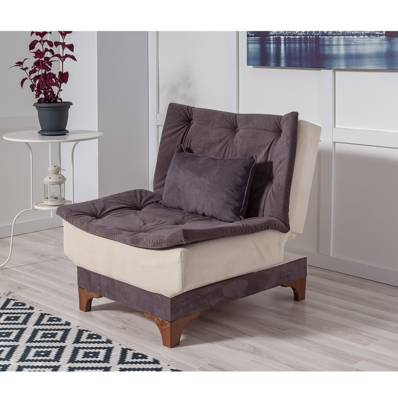 Crosland Upholstered Accent Chair, Anthracite/Cream
