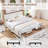 Farmhouse Queen Bed With 64" Tall Storage Headboard With 4 Drawers And Storage Bench，Rustic Wood Platform Bed Frame-370698463-381096197