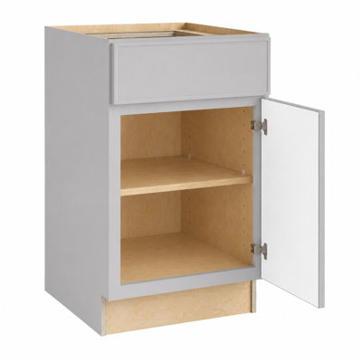 Gallery Express Alton Assembled 21 in W x 24 in D x 34.5 in H Base Kitchen Cabinet with Drawer Right in Cloud