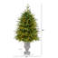 Sapin de Noël artificiel vert 4,5 'avec 250 lumières claires Vancouver