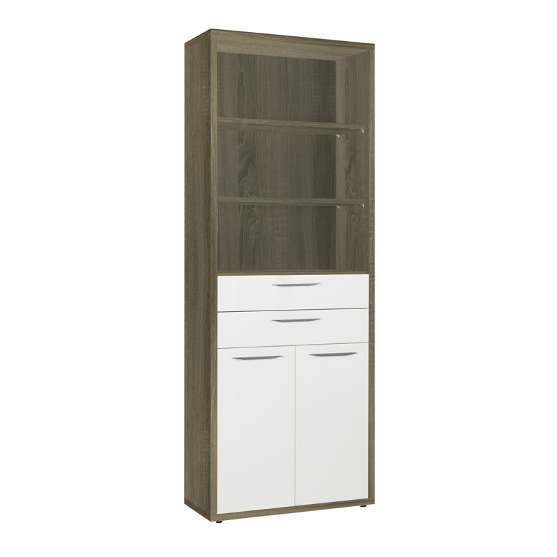 Disegno 217cm H x 81.5cm W Standard Bookcase, Dark Brown