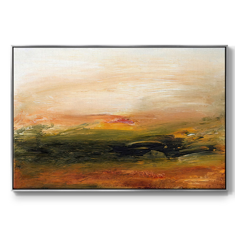 «Lingering Light I», reproduction sur toile, H 25 po x l 37 po x P 2 po, Encadrement argenté