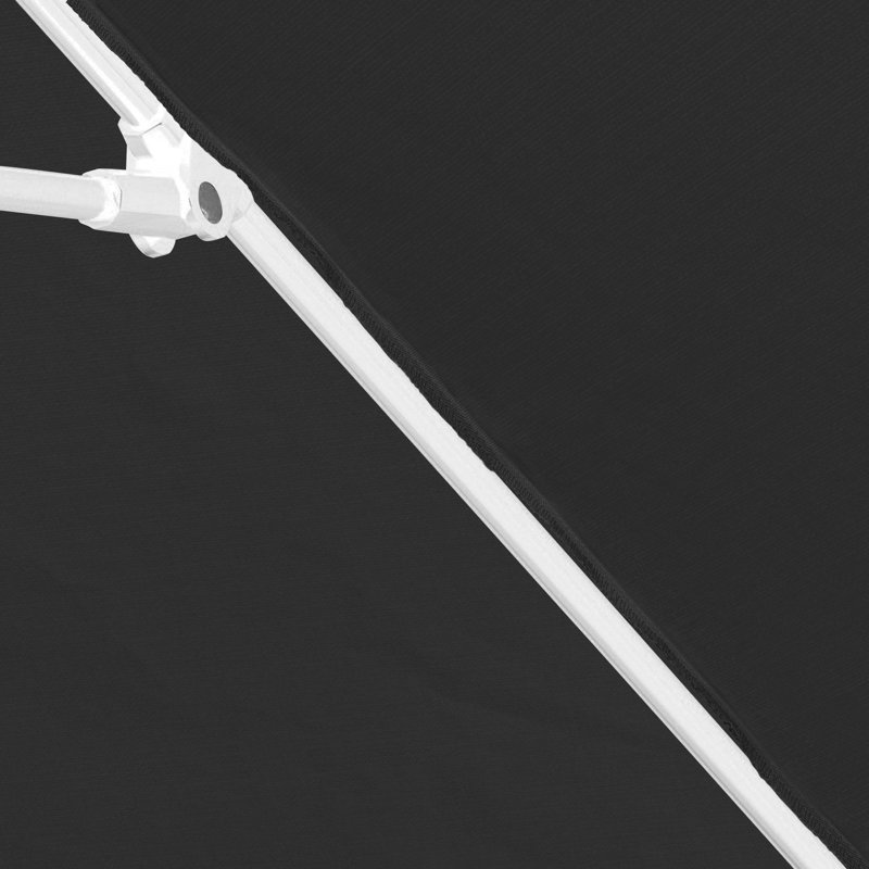 Parasol en aluminium 9 po, Noir, noir, noir, noir