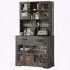 Armoire garde-manger 71 "avec station de charge et supports à vin Farmhouse 71"