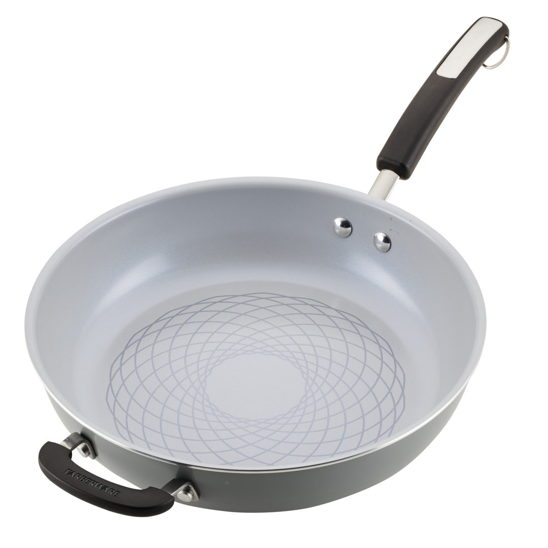 Farberware Eco Advantage Ceramic Nonstick Deep Frying Pan With Helper Handle, 12.5-Inch Farberware