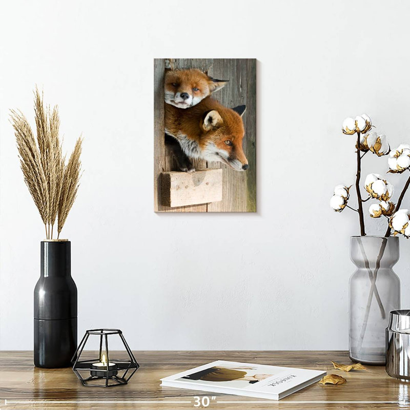 Brampt Sleepy Red Fox, 12" H x 8" W