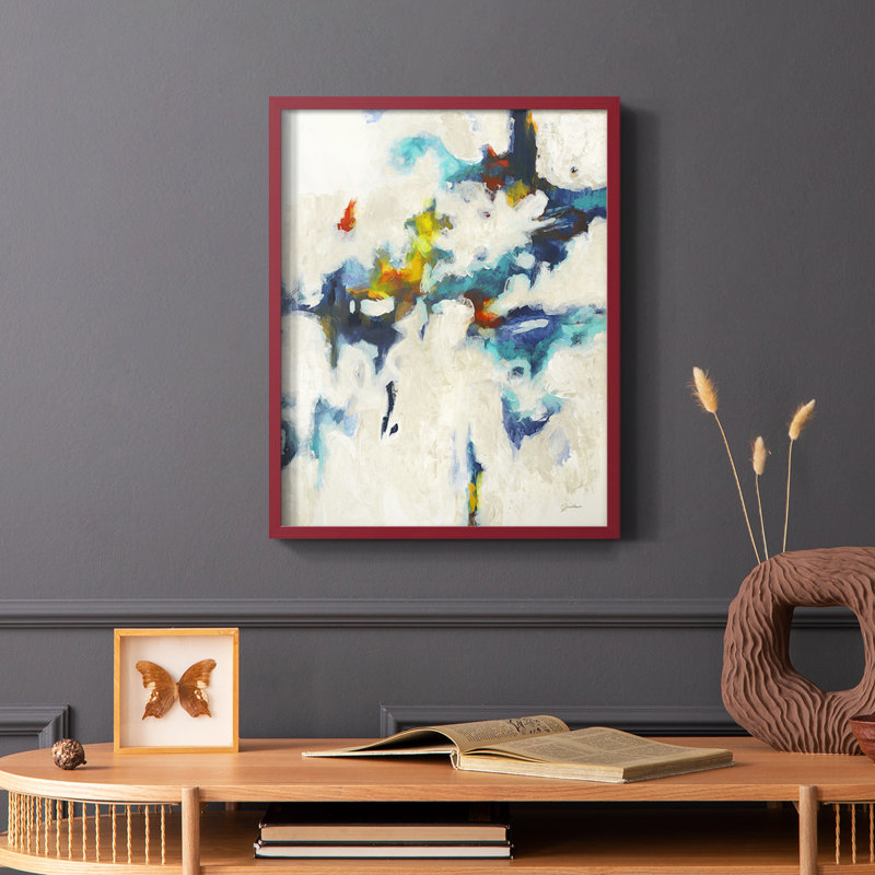 «Find & Seek», reproduction encadrée - bois massif, Rouge, H 10 po x l 8 po