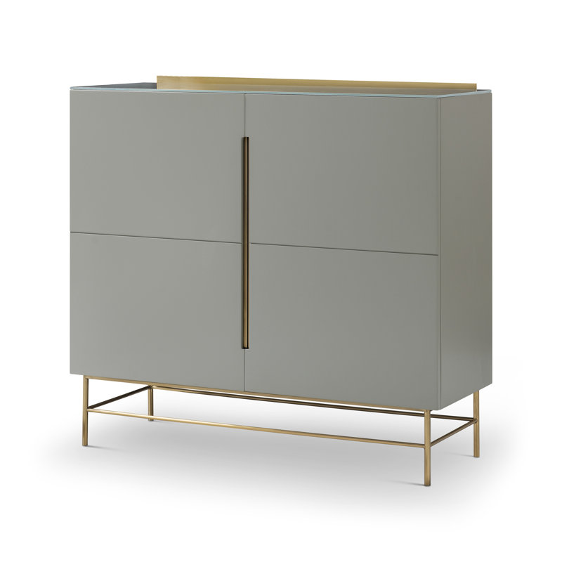 Nicholls Sideboard, Matt Grey/Brushed Brass