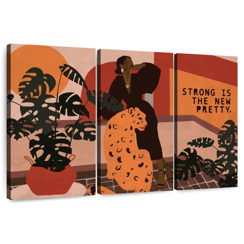 Strong African Woman, 48" H x 74" W