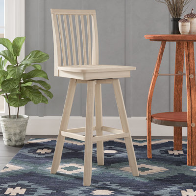 Hirz Swivel Solid Wood Counter Stool