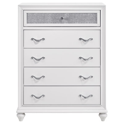 Commode de chambre à 5 tiroirs Dacher - blanc