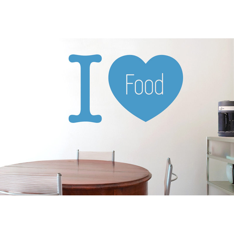 Food & Beverage Wall Decal, Blue, Large