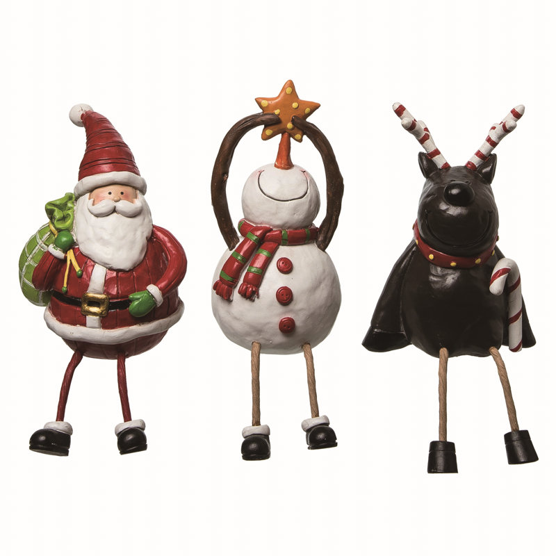  Ensemble de 3 décorations de Noël en résine Love Peace
