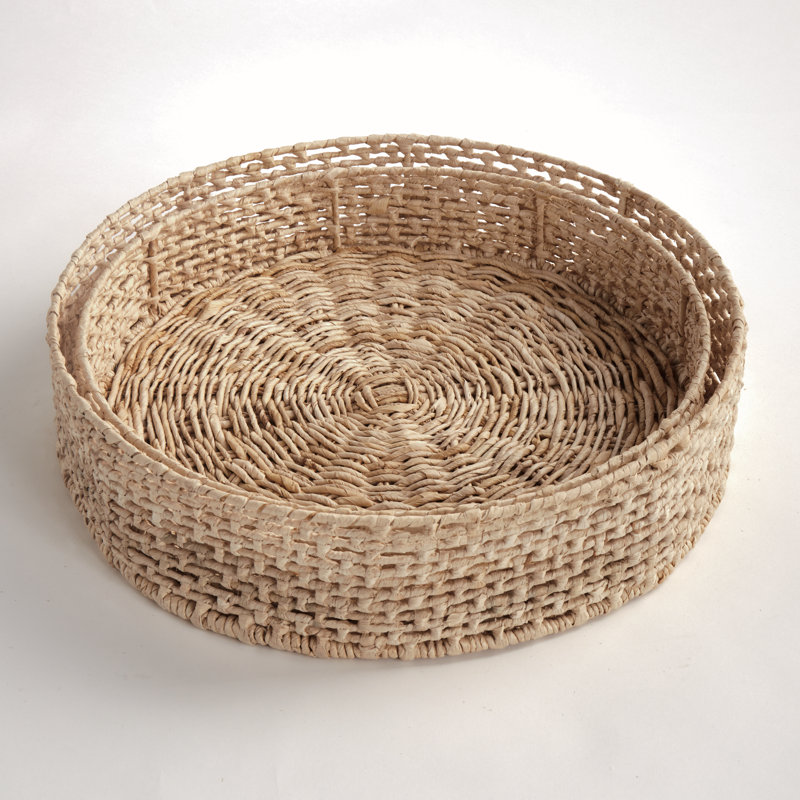 JULIET ABACA ROND PLATEAUX, ENSEMBLE DE 2