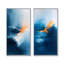 «Blue Minimalisme, paysage océanique III», ensemble de 2 art mural ligne minimaliste-2032178736-2032178742