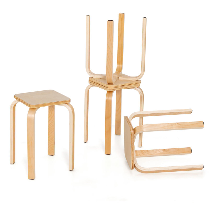 Ismat Solid Wood Counter Stool