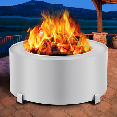 Round Wood Burning Smokeless Fire Pit