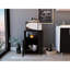 Armoire à porte simple inférieure H 29 po, une tablette ouverte, trois tablettes latérales inférieures, noir-570092588