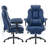 Big & Tall Ergonomic Executive Office Chair with Footrest, High Back Reclining Desk Chair, Adjustable Lumbar Support,Blue PU Leather Computer Chair, 400 lbs Capacity-873404267