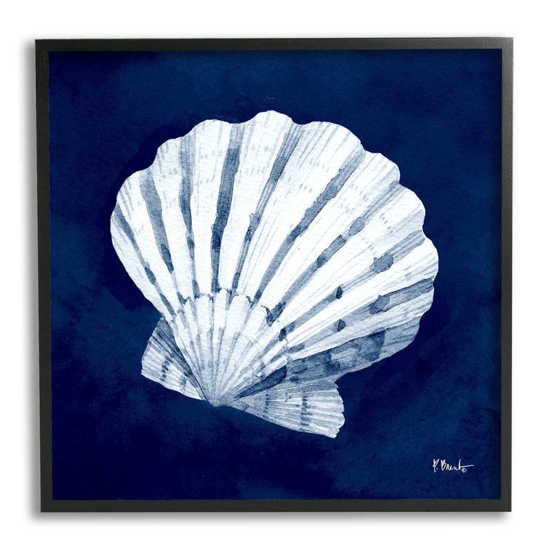 Coquille cyanorphe traditionnelle par Paul Brent - impression sur bois, H 12 po x l 12 po x P 1,5 po
