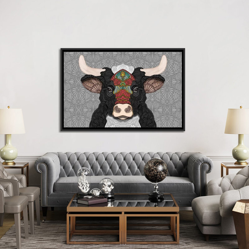 Billy, impression sur toile tendue, H 40 po x l 60 po x P 1,5 po, Toile avec cadre noir, Pas de tapis