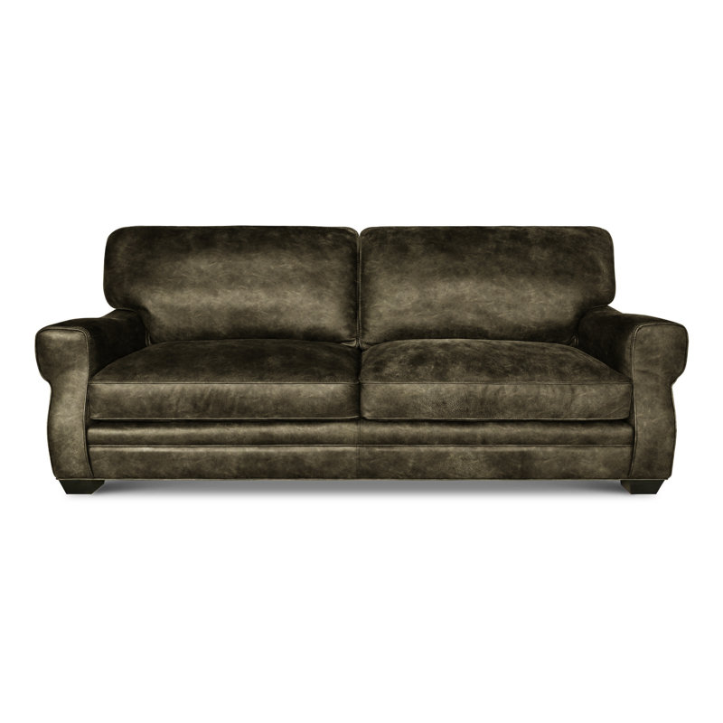 Stafford Leather Sofa, Graphite (Coyote), Espresso