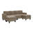 Laren Savannah Modern Modular Sectional With Corduroy Upholstery And Removable Cushions-126144974