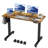 Electric Height Adjustable Standing Desk With 4 Lockable Casters-1234147537-1234147538