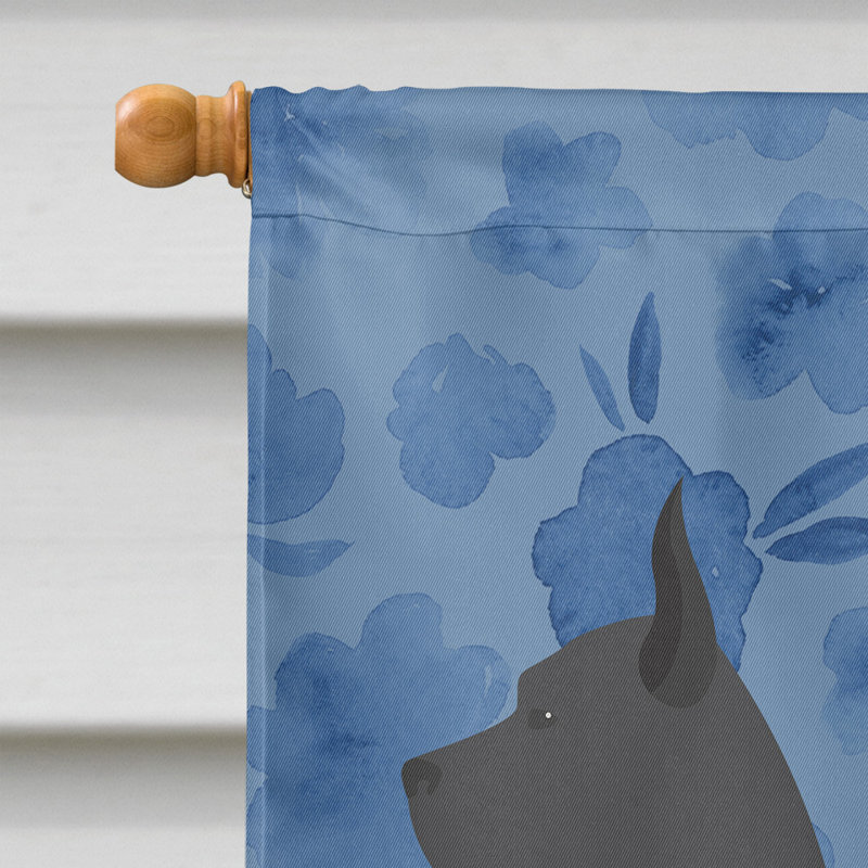 Caniche en polyester à 2 côtés 40 x 28 po standard welcome drapeau maison, Grand danois 3