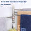 Porte-serviettes rotatif 13,8 po à 4 barres, porte-serviettes mural en acier inoxydable SUS304 épaissi avec crochets-131256442