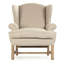 Barnicle Linen Tufted Wingback Chair
