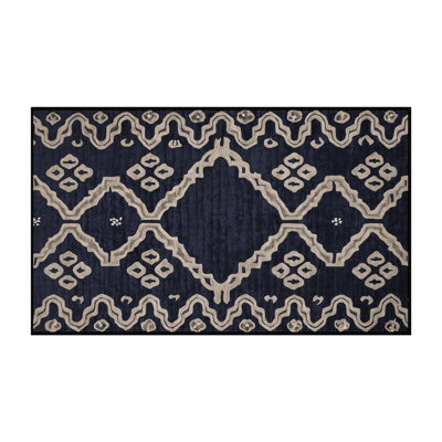 Machine Washable Gray Area Rug