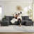 6 Seat U-Shaped Sectional Sofa With Double Chaises And Pillow,111" Wide Modern Soft  Corduroy Sectional Couches For Living Room,Loft, Apartment-1442788989