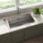 SleekSteel 32 in. x 19 in. 16 Gauge Stainless Steel Undermount Single Bowl Kitchen Sink