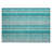 2' X 3' Teal and Gray Striped Washable Non Skid Indoor Outdoor Area Rug