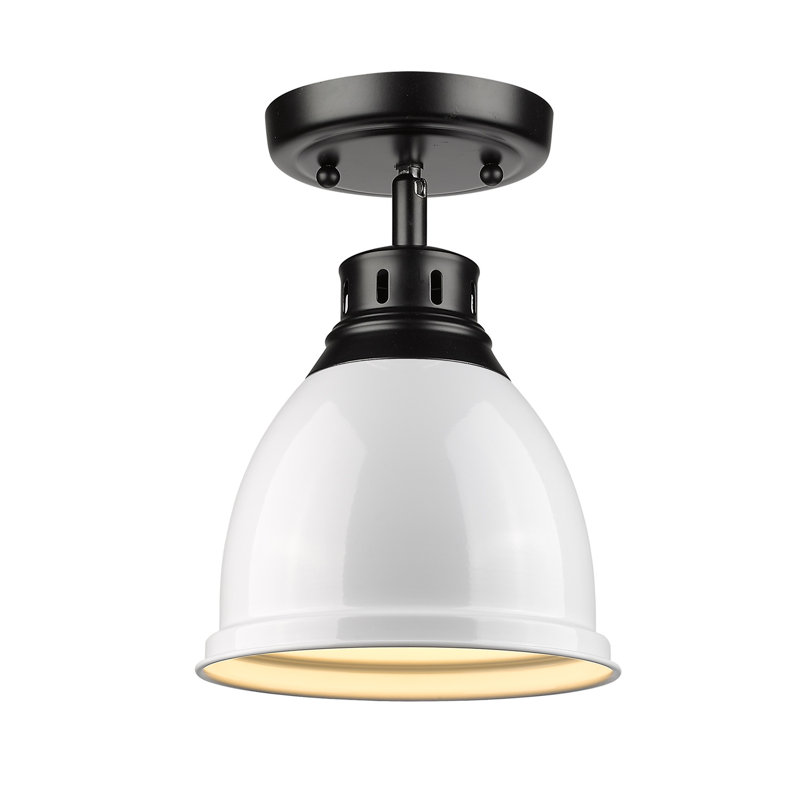 Flush Mount, White, Matte Black