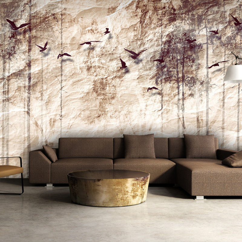 No Pattern And Not Solid Colour Wallpaper, 38.6" W x 2.3' L, Brown