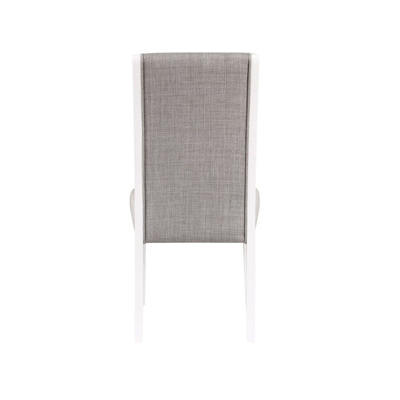 Chaise d'appoint rembourrée en lin gris Braston