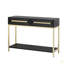 Table d'entrée, console avec deux tiroirs, table de couloir rétro avec un design géométrique saisissant pour l'entrée et le salon-68300421