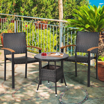 Phelgen Metal Outdoor Stacking Dining Armchair