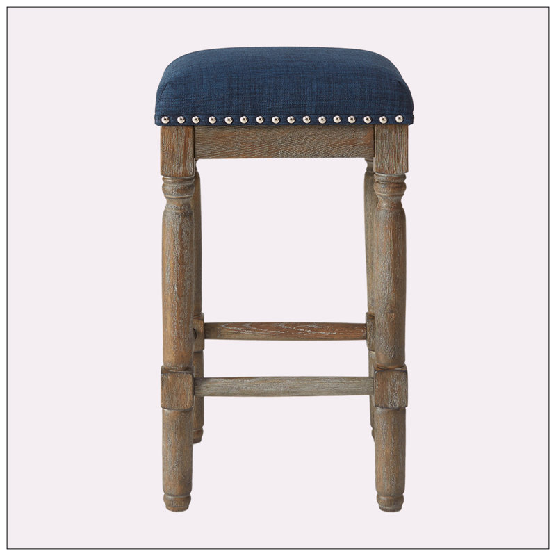 Tabouret de comptoir 26 Darrielle, Bleu