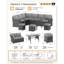 7-piece Wicker Patio Furniture Set With Cover, Dining Table & Chairs