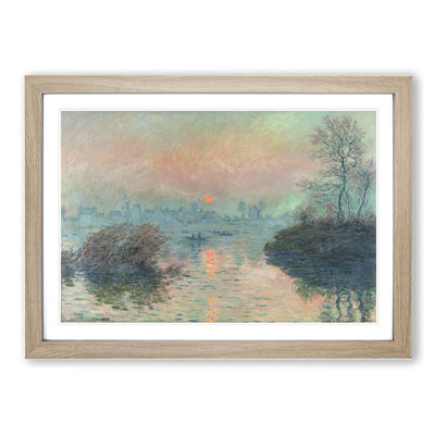 Sun Setting on the Seine by Claude Monet - Picture Frame Painting