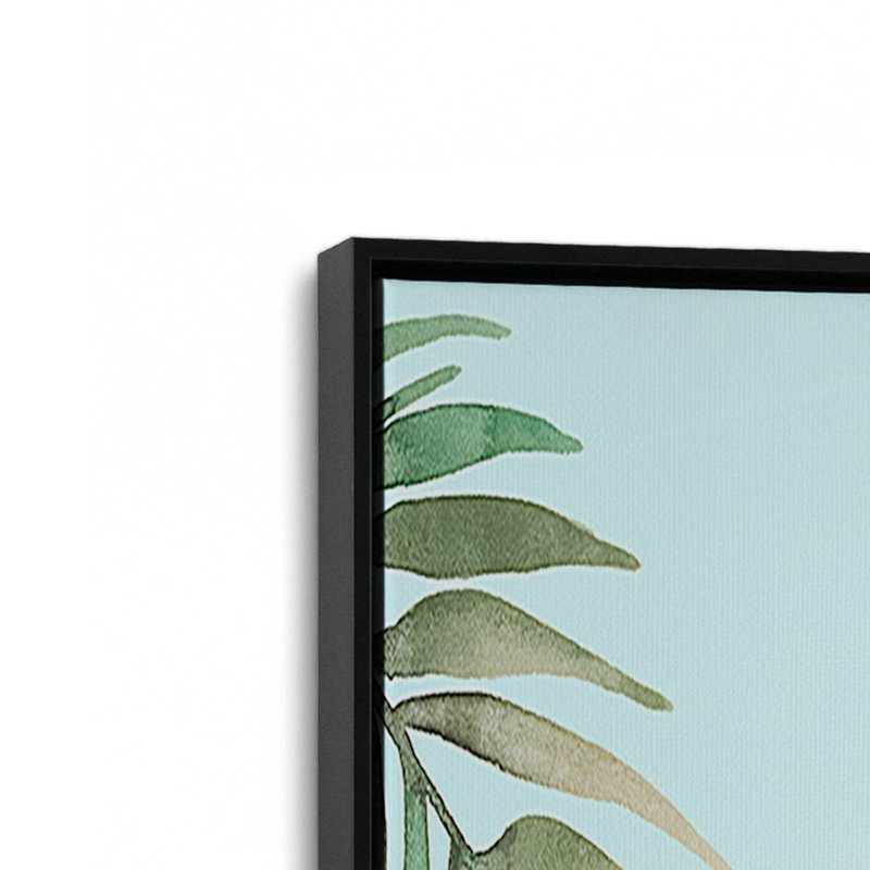 Beachside Christmas I, reproduction d'art sur toile dans un cadre, Cadre noir, H 32,75 po x l 32,75 po x P 1,75 po