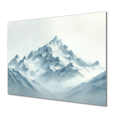 «Winter Mountainscape II - Mountains», reproduction d'art en métal traditionnelle